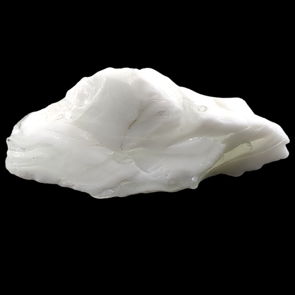Vaseline Milk Glass Art Glass Cullet Sculpture Glowing Swirl Uranium Slag #4GX31 - Picture 3 of 8